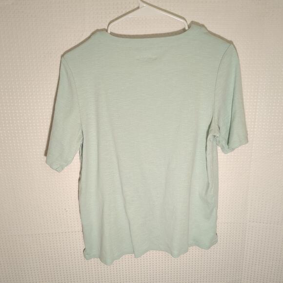 Orvis Womens Large Pima Cotton T-Shirt Light Green Short Sleeve Classic - Picture 5 of 6